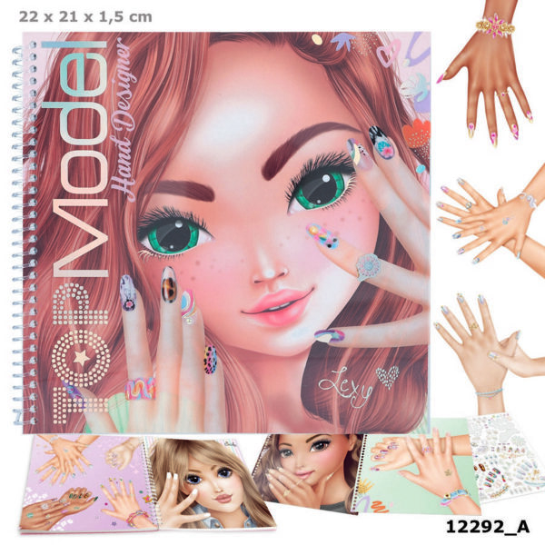 Μπλοκ Ζωγραφικης Top Model Create Your Hand Design Colouring Book By Depesche