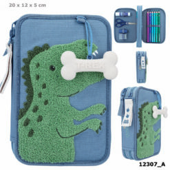 Κασετινα Γεματη Dino World Double Pencil Case Blue Dino Mini By Depesche