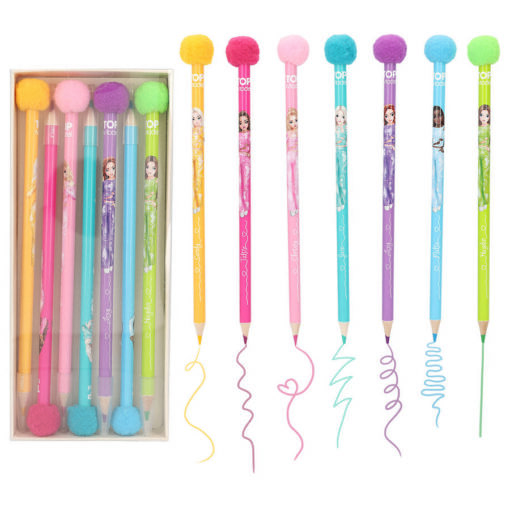 Σετ Μολυβια Top Model Pompom Coloured Pencil Set By Depesche