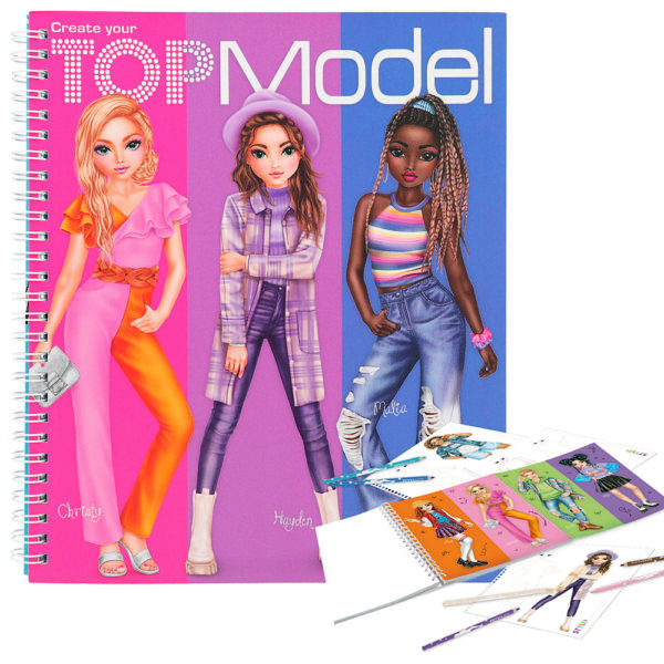 Μπλοκ Ζωγραφικης Create Your Top Model Colouring Book By Depesche