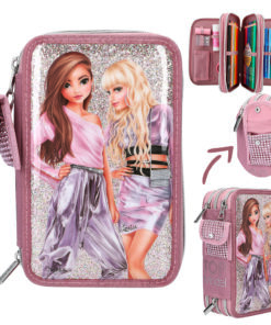 Κασετινα Γεματη Top Model Triple Pencil Case With Glitter Glitter By Depesche