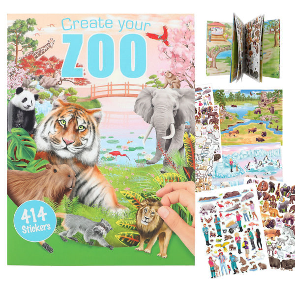 Μπλοκ Δραστηριοτητων Create Your Zoo Colouring Book By Depesche