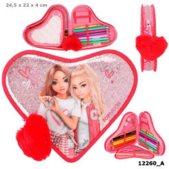 Κασετινα Γεματη Top Model Pencilcase In Heartshape One Love By Depesche