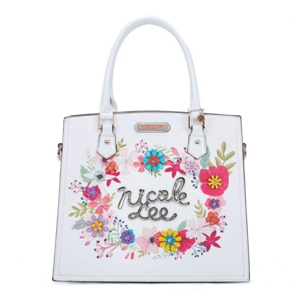 Γυναικεία Τσάντα Χειρός Nicole Lee FLO15261 Flower Blossom White