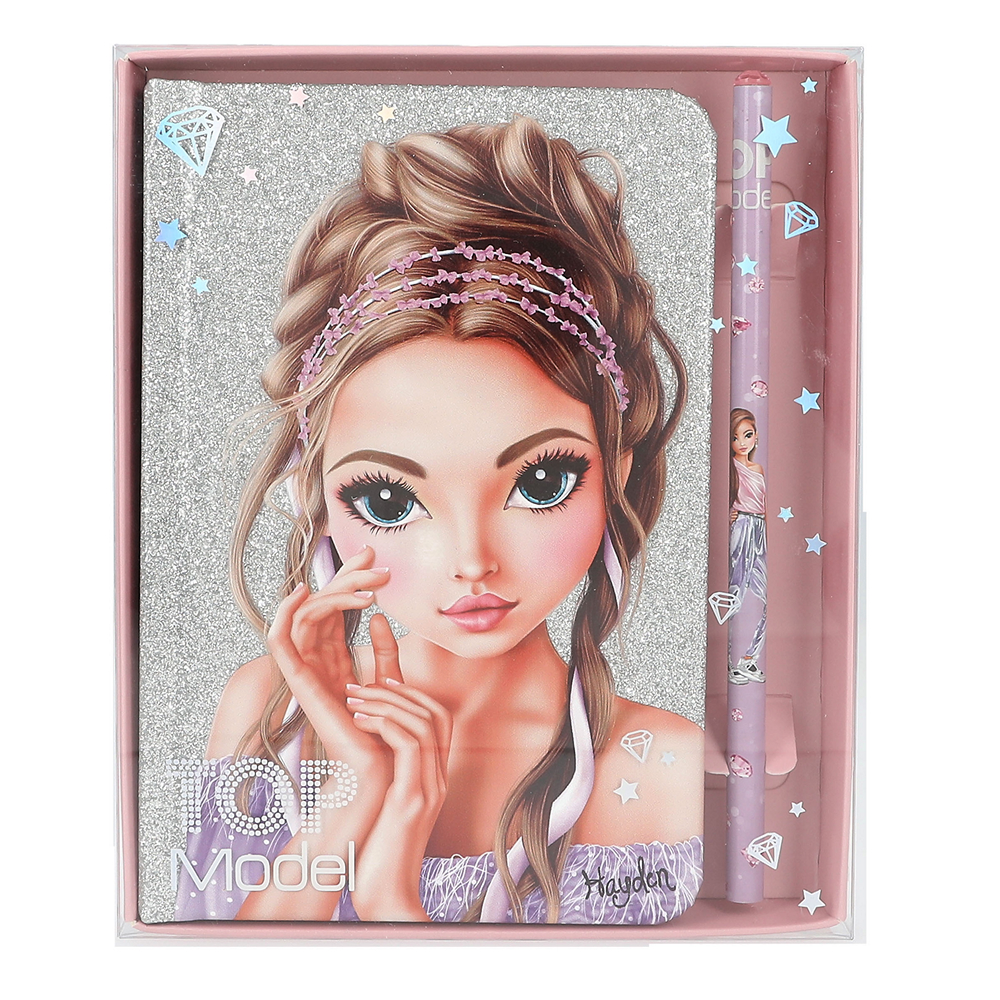 Σημειωματαριο Top Model Notebook With Pencil Glitter Queen By Depesche