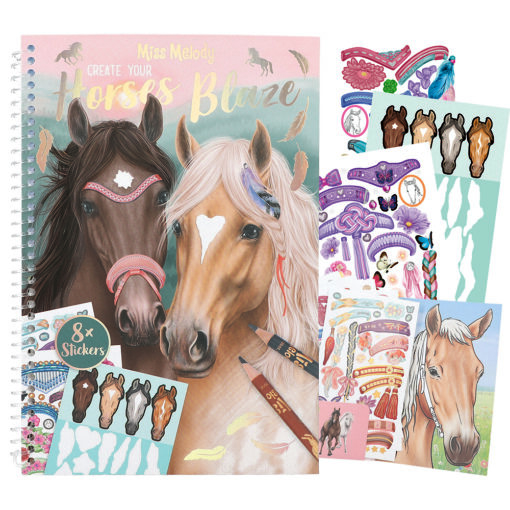 Μπλοκ Δραστηριοτητων Miss Melody Create Your Horses Blaze Colouring Book By Depesche